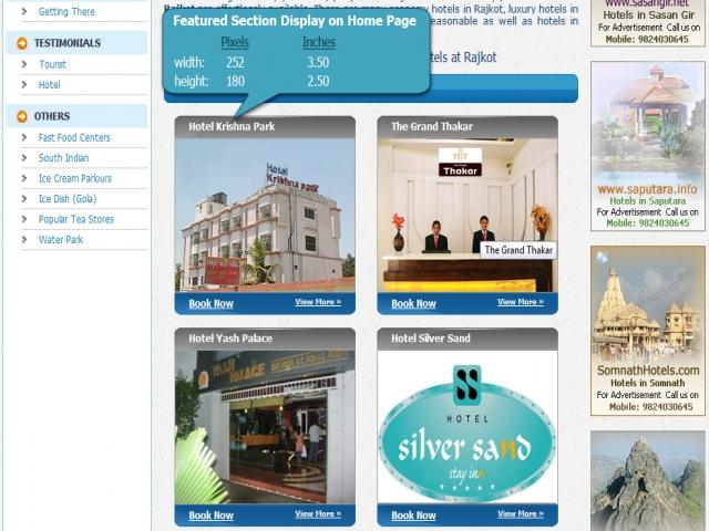 Featured Section Display on Home Page
